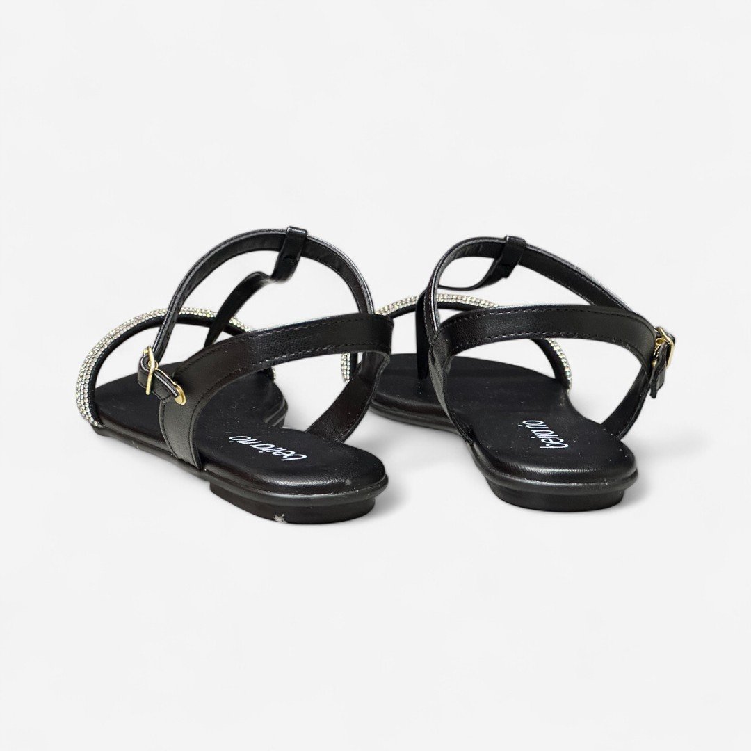 Sandália Rasteira Beira Rio Preta Preto 5