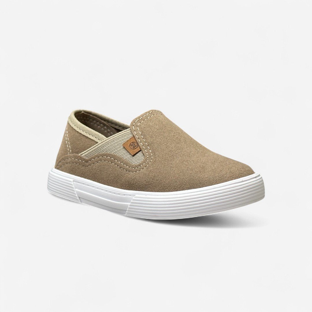 Tênis Molekinho Slip On Casual Camurça Areia Areia 2