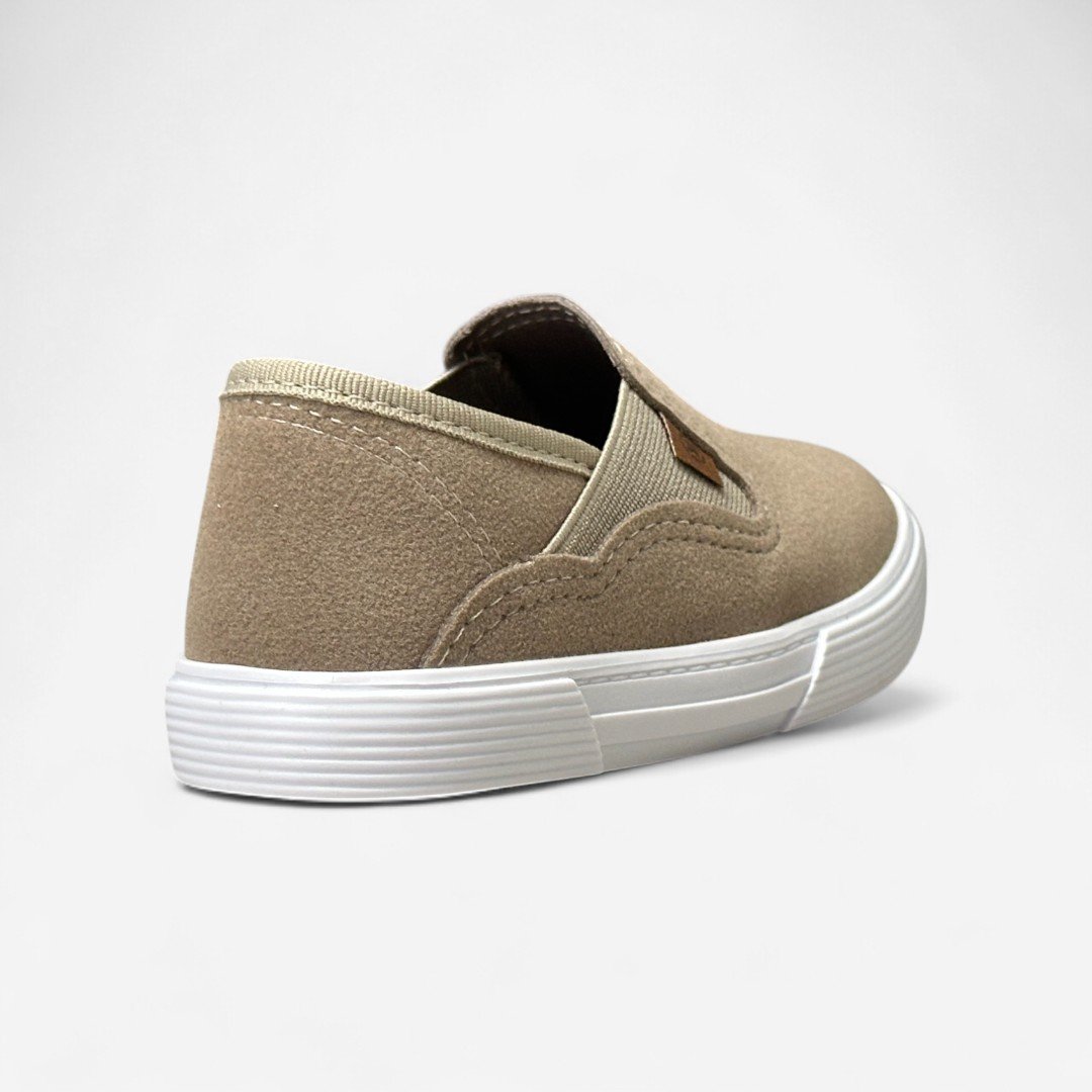 Tênis Molekinho Slip On Casual Camurça Areia Areia 5
