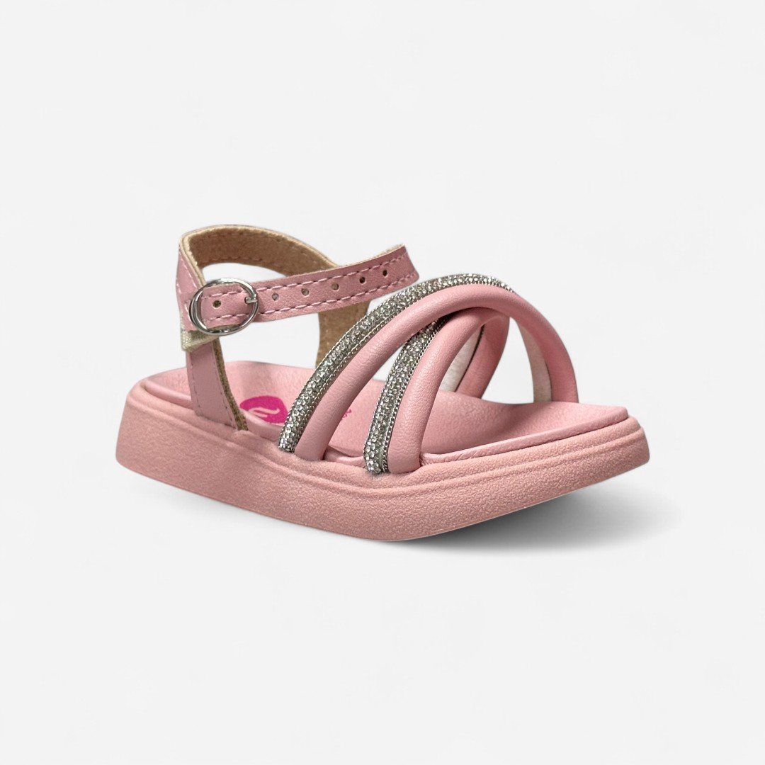 Sandália Rasteira Papete Molekinha Infantil Rosa Rosa 2