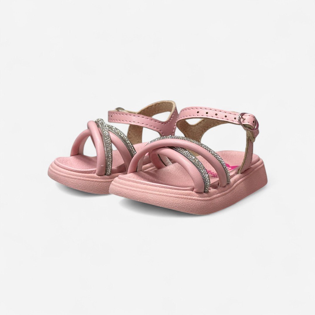 Sandália Rasteira Papete Molekinha Infantil Rosa Rosa 4