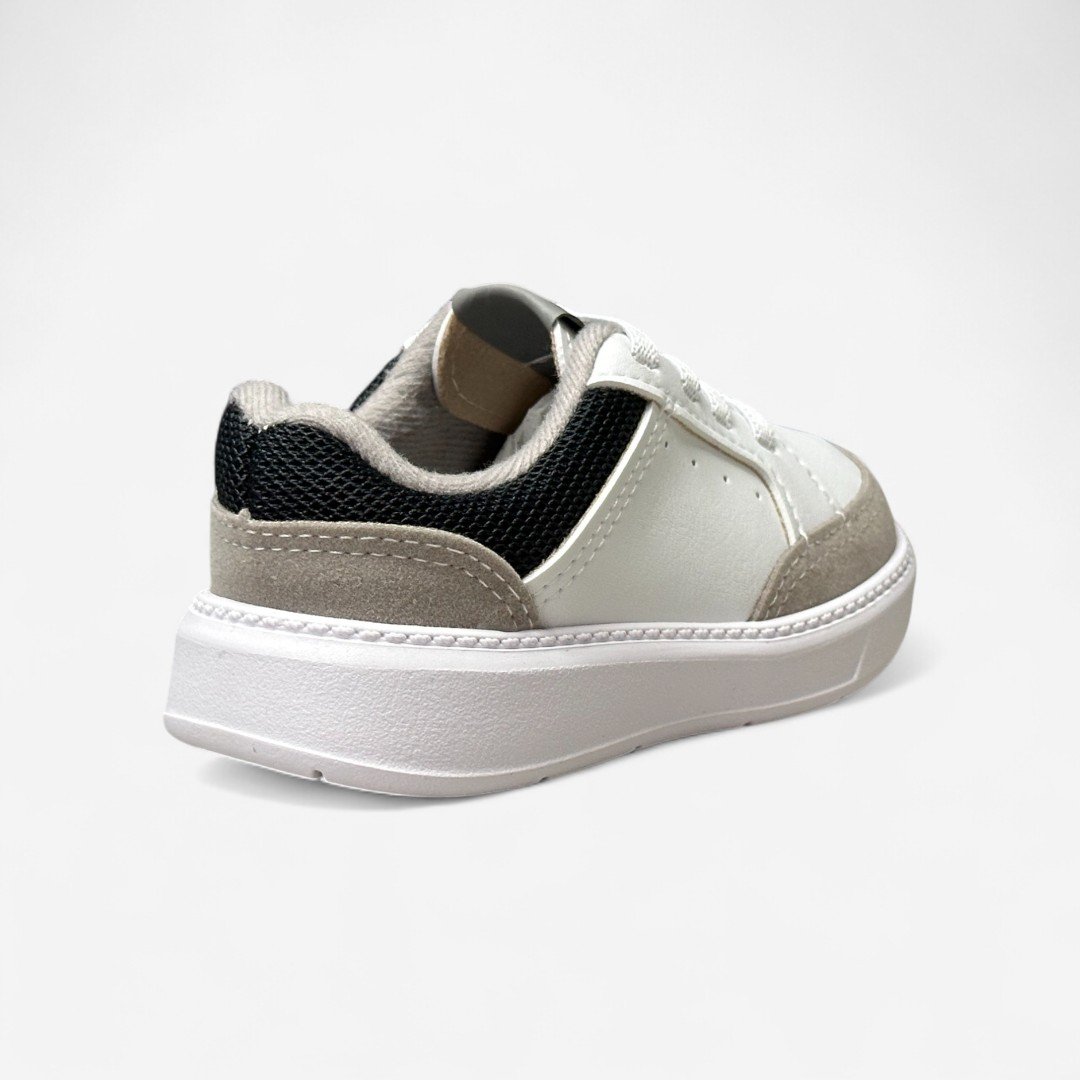 Tênis Casual Molekinho Infantil Branco Branco/Cinza/Preto 5