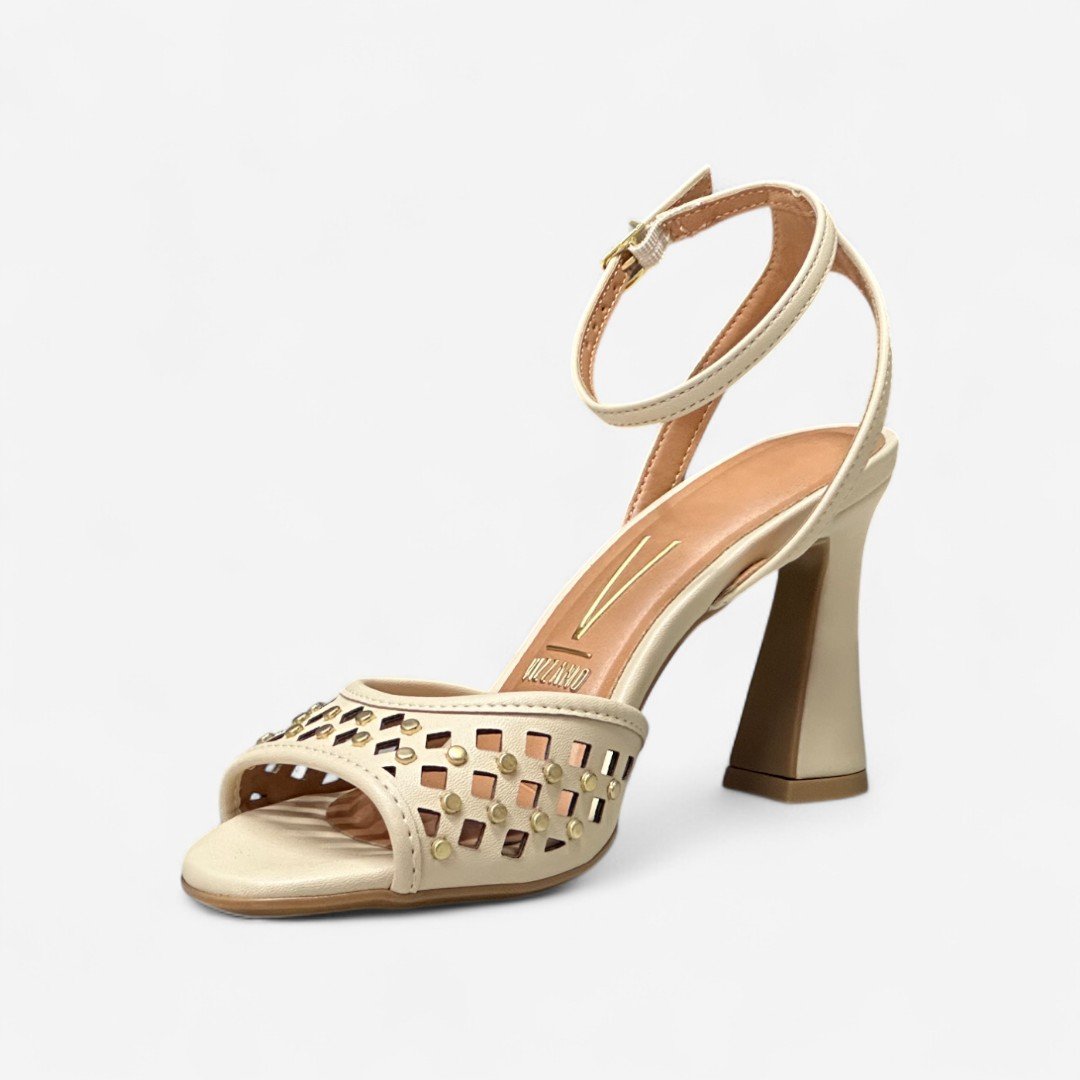 Sandália Vizzano Salto Taça Creme Creme 3