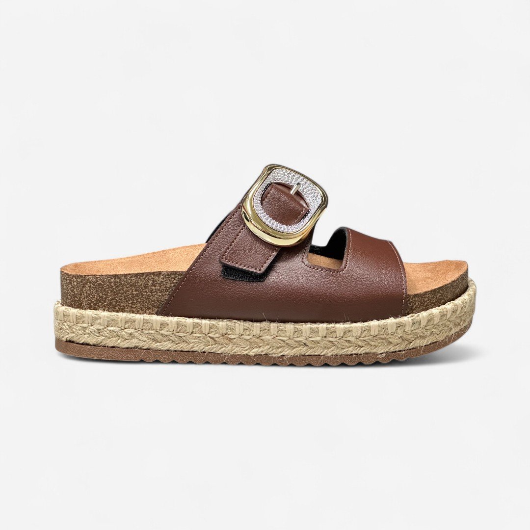 Tamanco Plataforma Beira Rio Marrom Conhaque 1