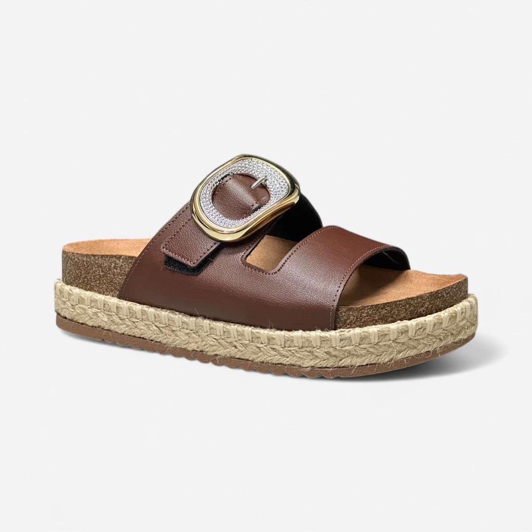 Tamanco Plataforma Beira Rio Marrom Conhaque 2