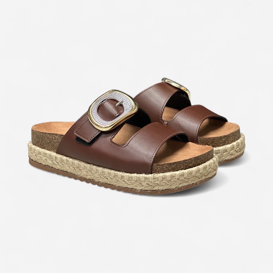 Tamanco Plataforma Beira Rio Marrom Conhaque 3