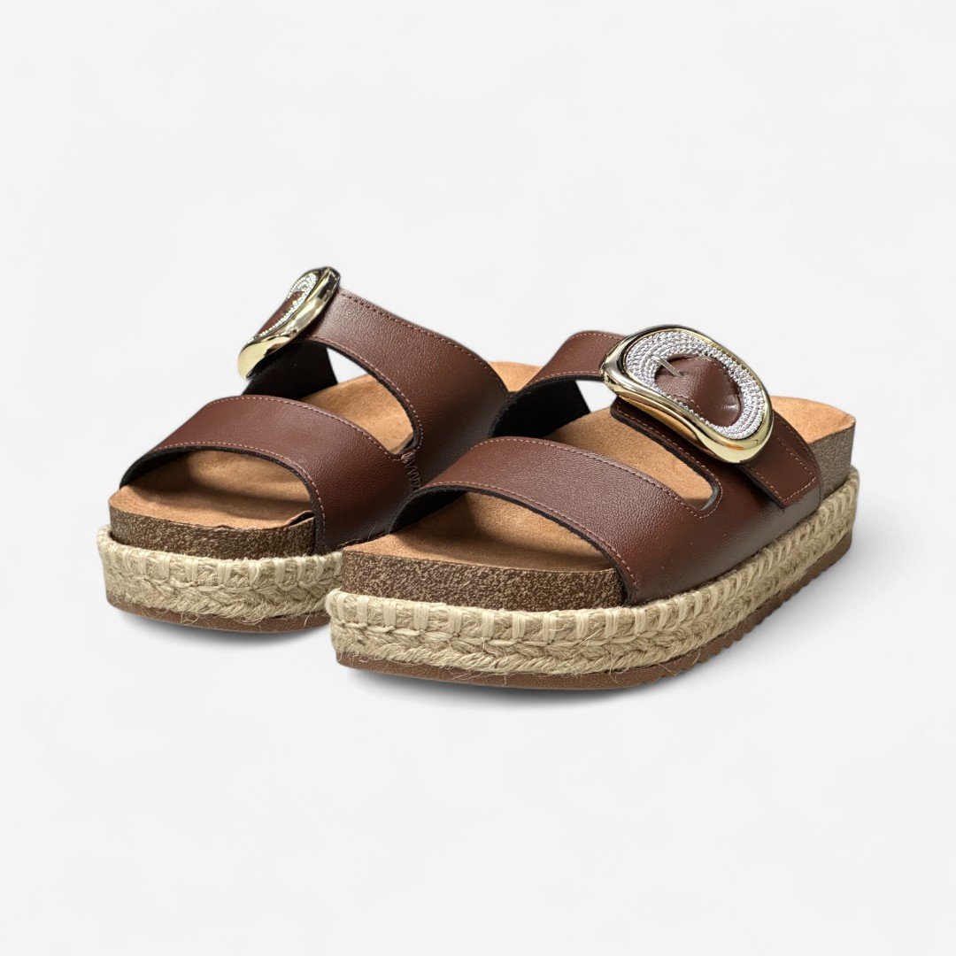 Tamanco Plataforma Beira Rio Marrom Conhaque 4