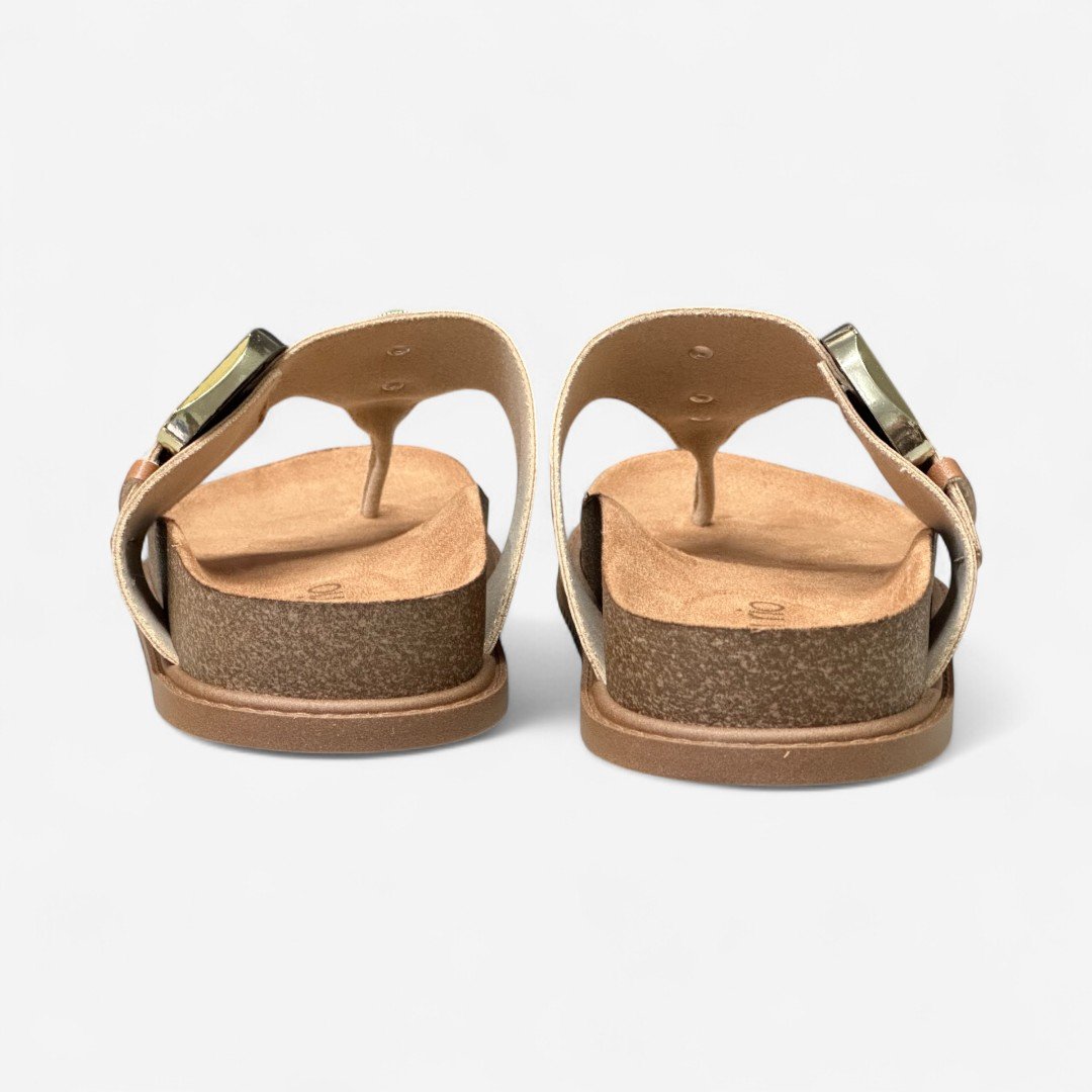 Chinelo Papete Beira Rio De Dedo Boho Chic Caramelo Camel 5