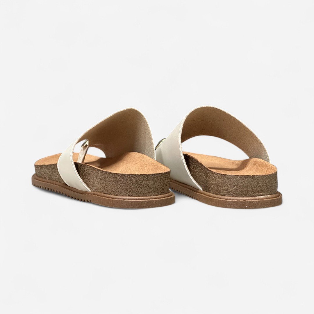 Chinelo Papete Beira Rio De Dedo Off White Branco Off 5