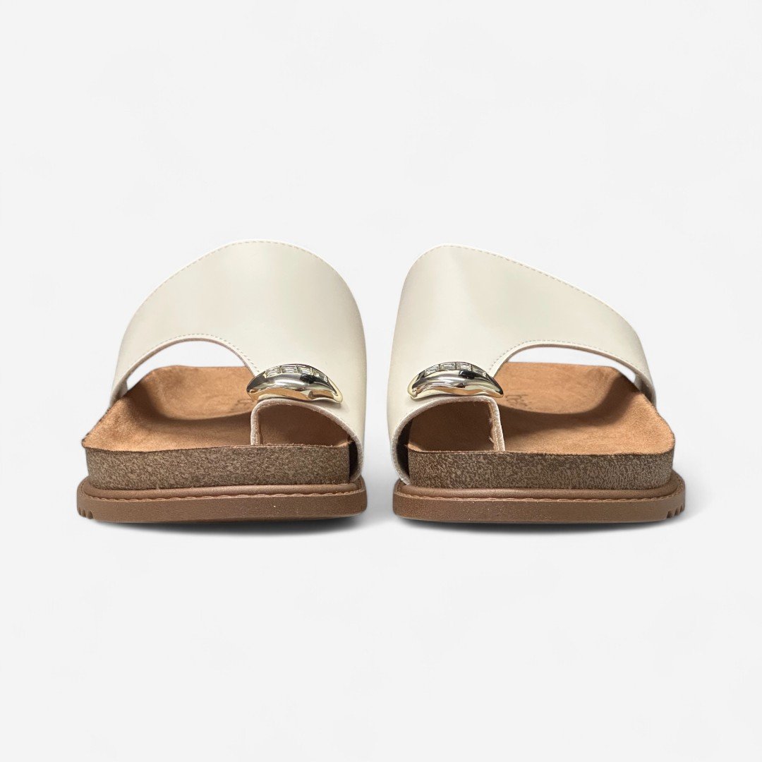 Chinelo Papete Beira Rio De Dedo Off White Branco Off 6