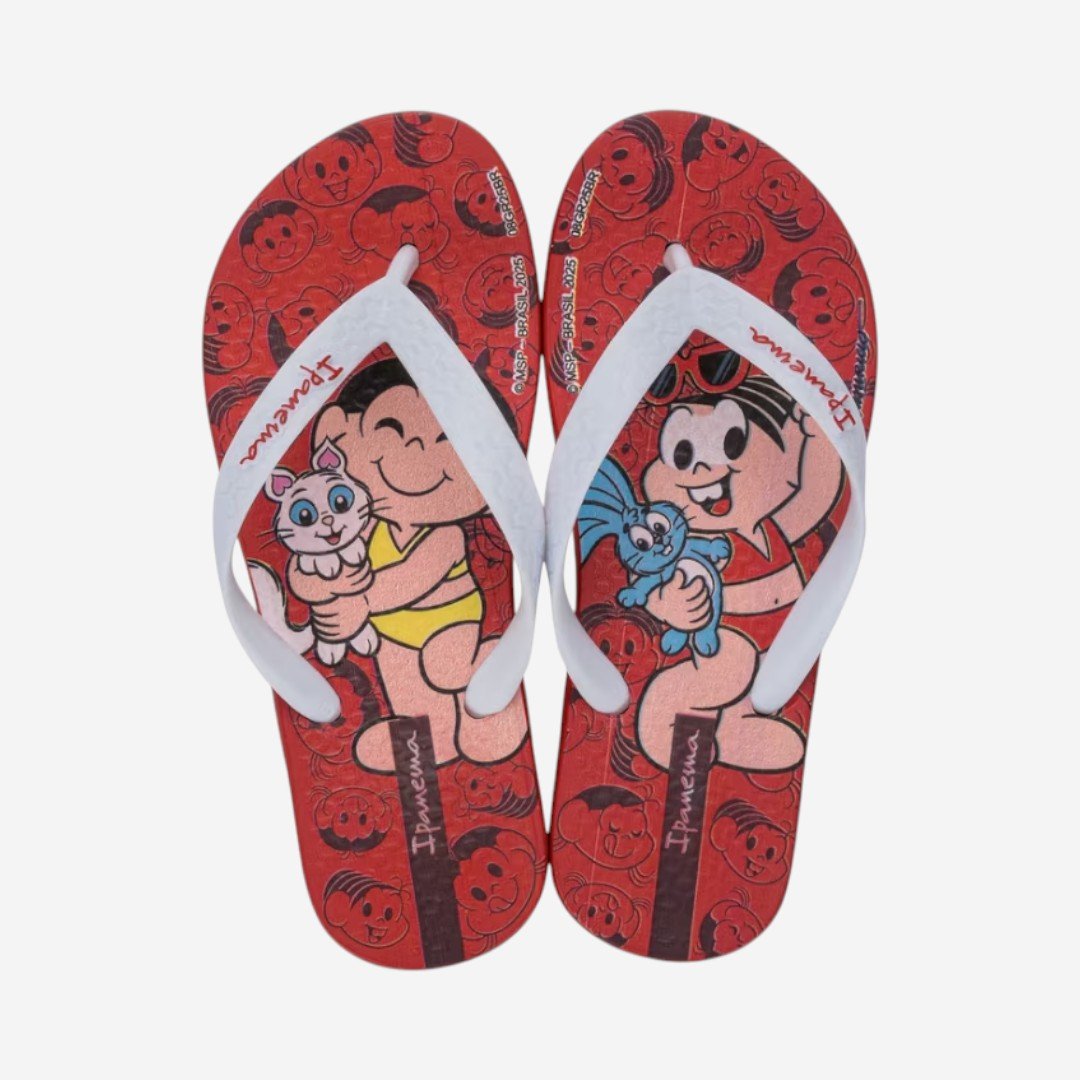 Chinelo Ipanema Turma Da Mônica Infantil Vermelho