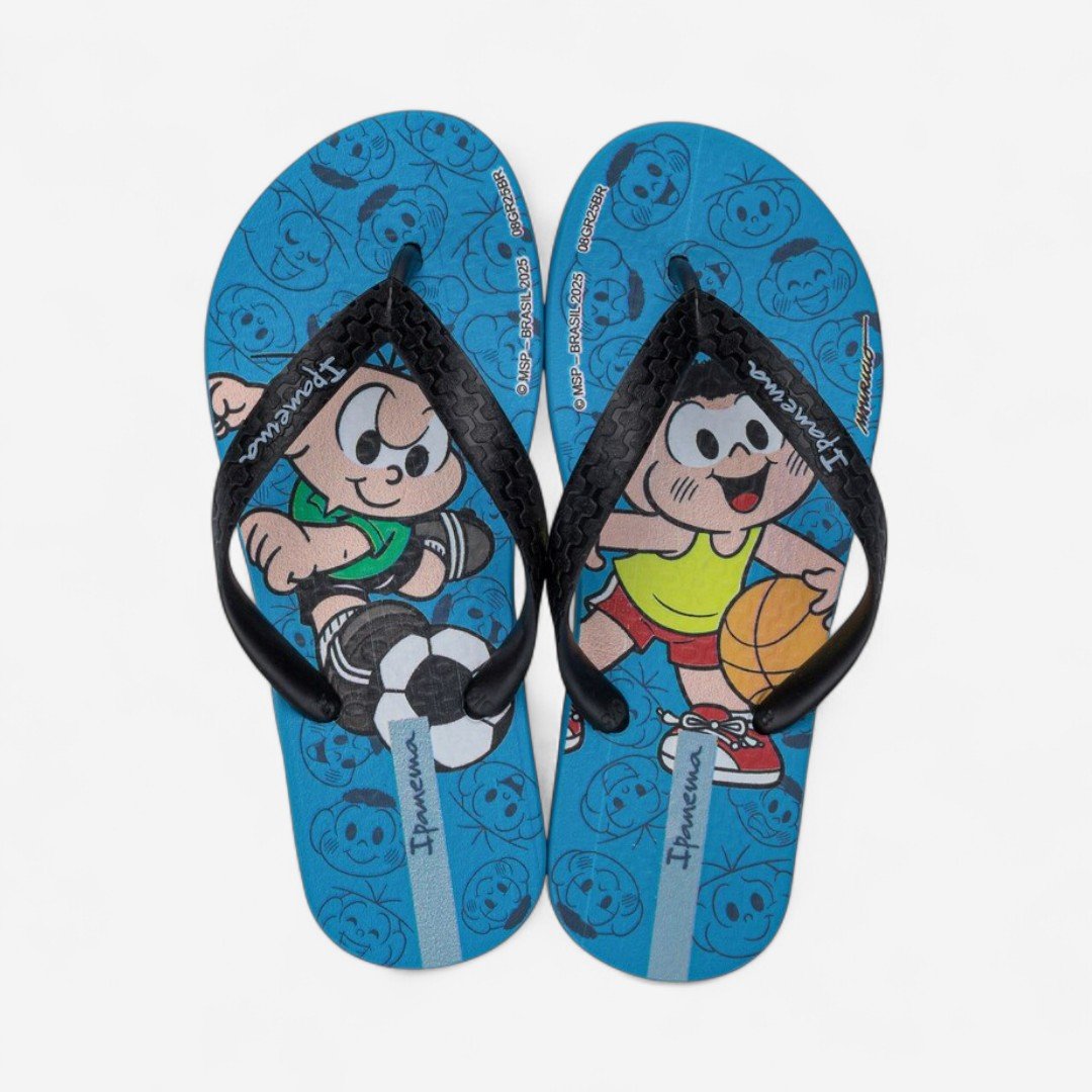Chinelo Ipanema Turma Da Mônica Infantil Azul