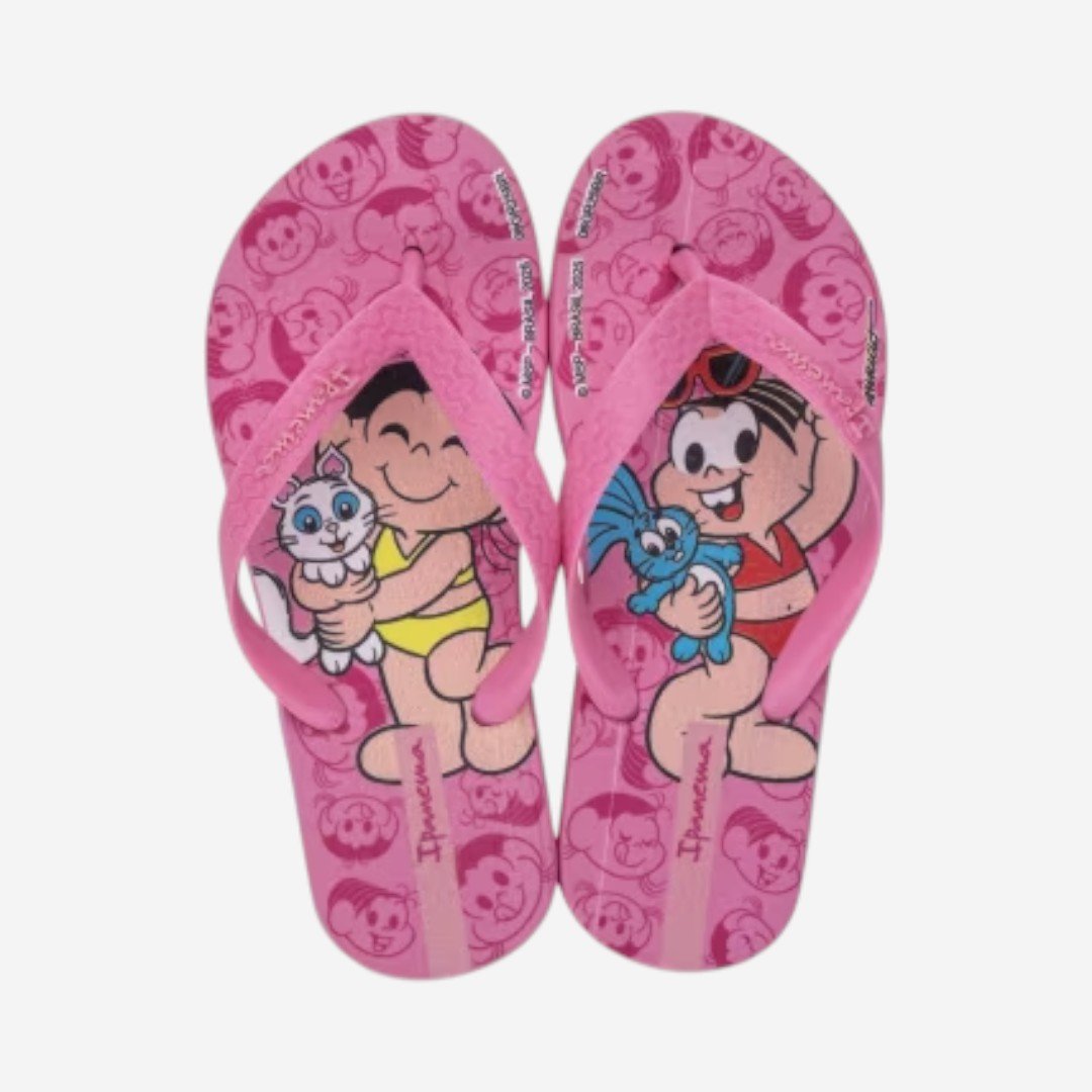 Chinelo Ipanema Turma Da Mônica Infantil Rosa