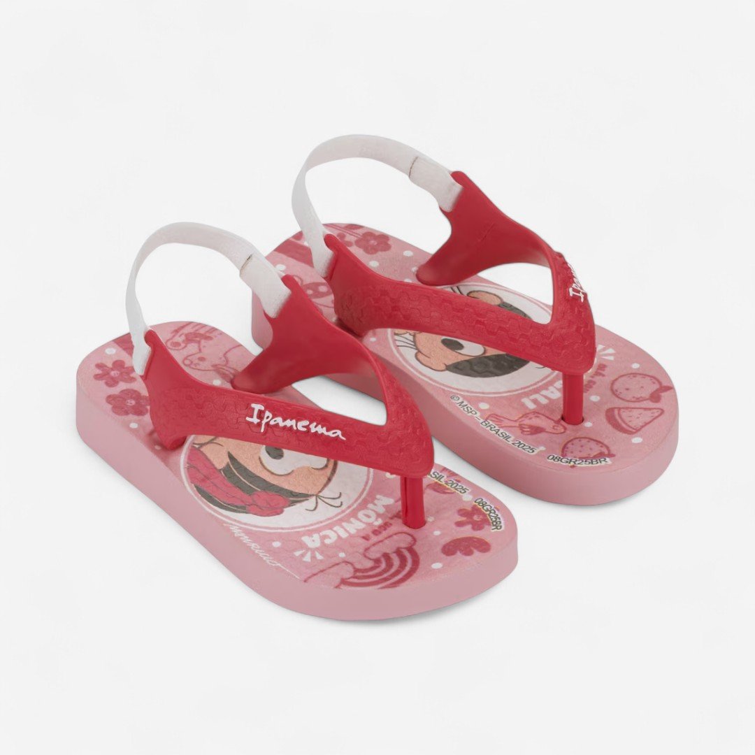 Chinelo De Elástico Ipanema Turma Da Mônica Baby Rosa Rosa Claro/Rosa 2