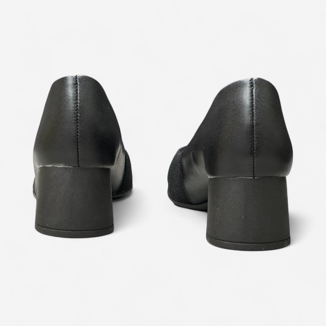 Sapato Usaflex Salto Bloco Feminino Preto Preto 6