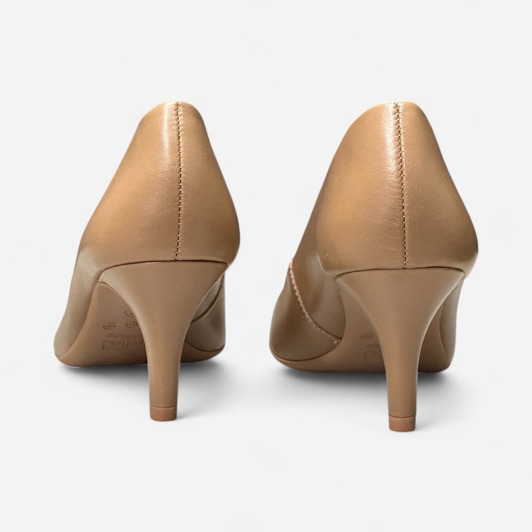 Sapato Scarpin Usaflex Em Couro Caramelo Camel 5