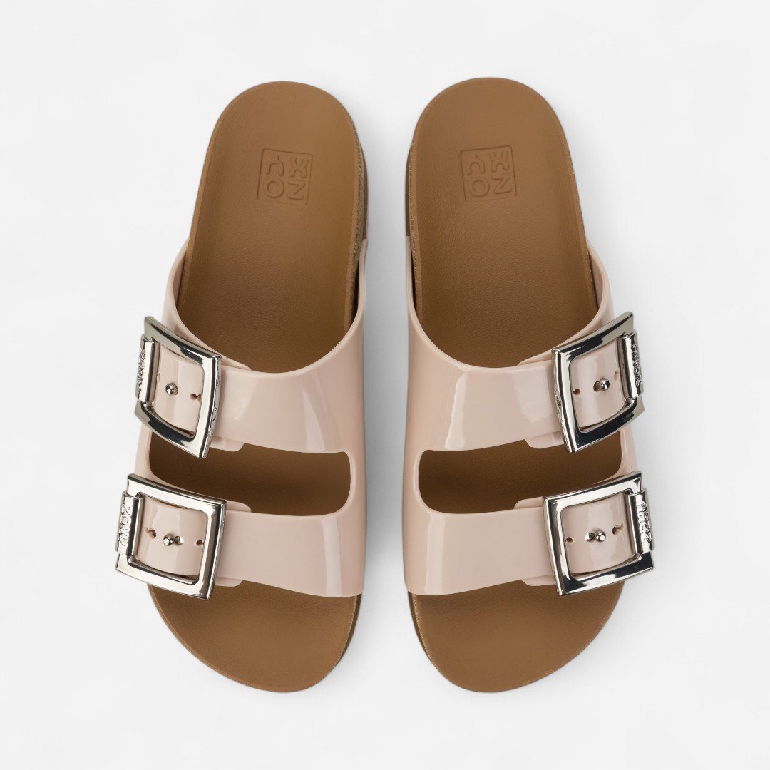 Chinelo Zaxy Partner III Feminino Off White com Cortiça Off White Médio 4