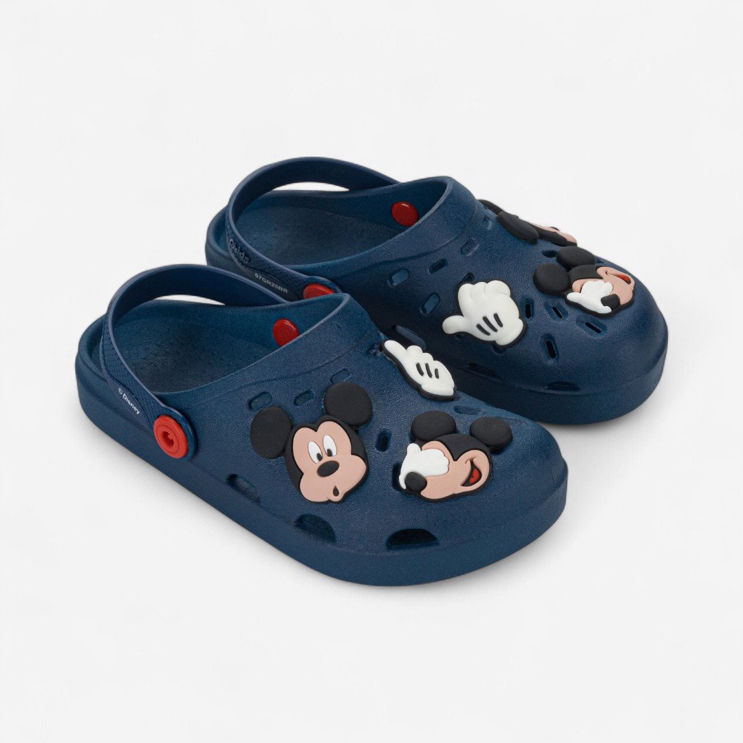 Babuche Infantil Disney Smile Mickey Azul Escuro Azul Marinho 2