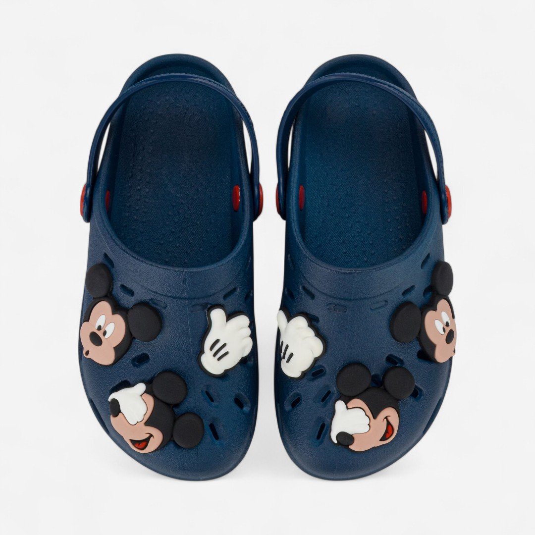 Babuche Infantil Disney Smile Mickey Azul Escuro