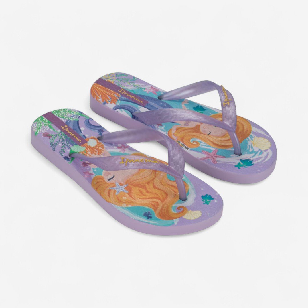 Chinelo Ipanema Temas Infantil Lilás Lilás/Lilás Perolado 2