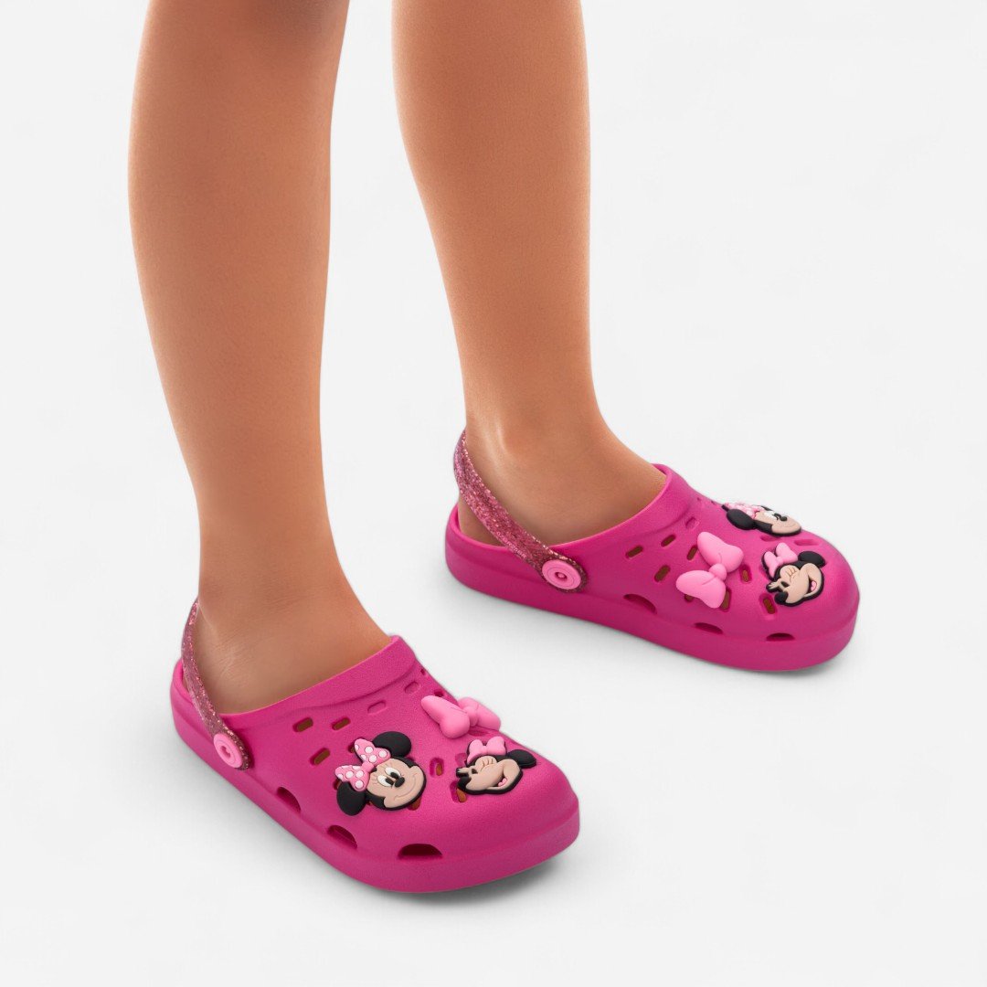Babuche Infantil Disney Smile Minnie Rosa Rosa 3