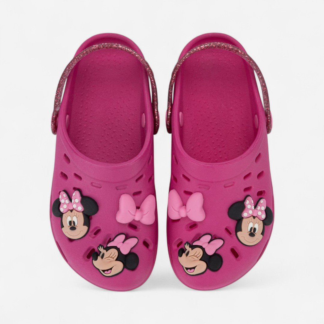Babuche Infantil Disney Smile Minnie Rosa Rosa 4