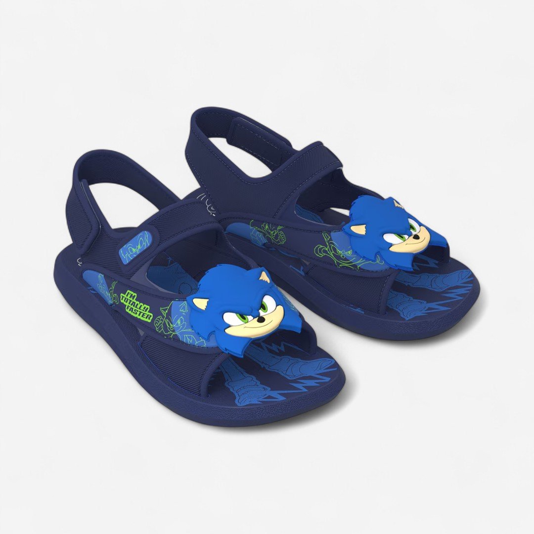 Sandália Infantil Sonic Rush Grendene Kids Azul Escuro Azul Escuro/Azul 2
