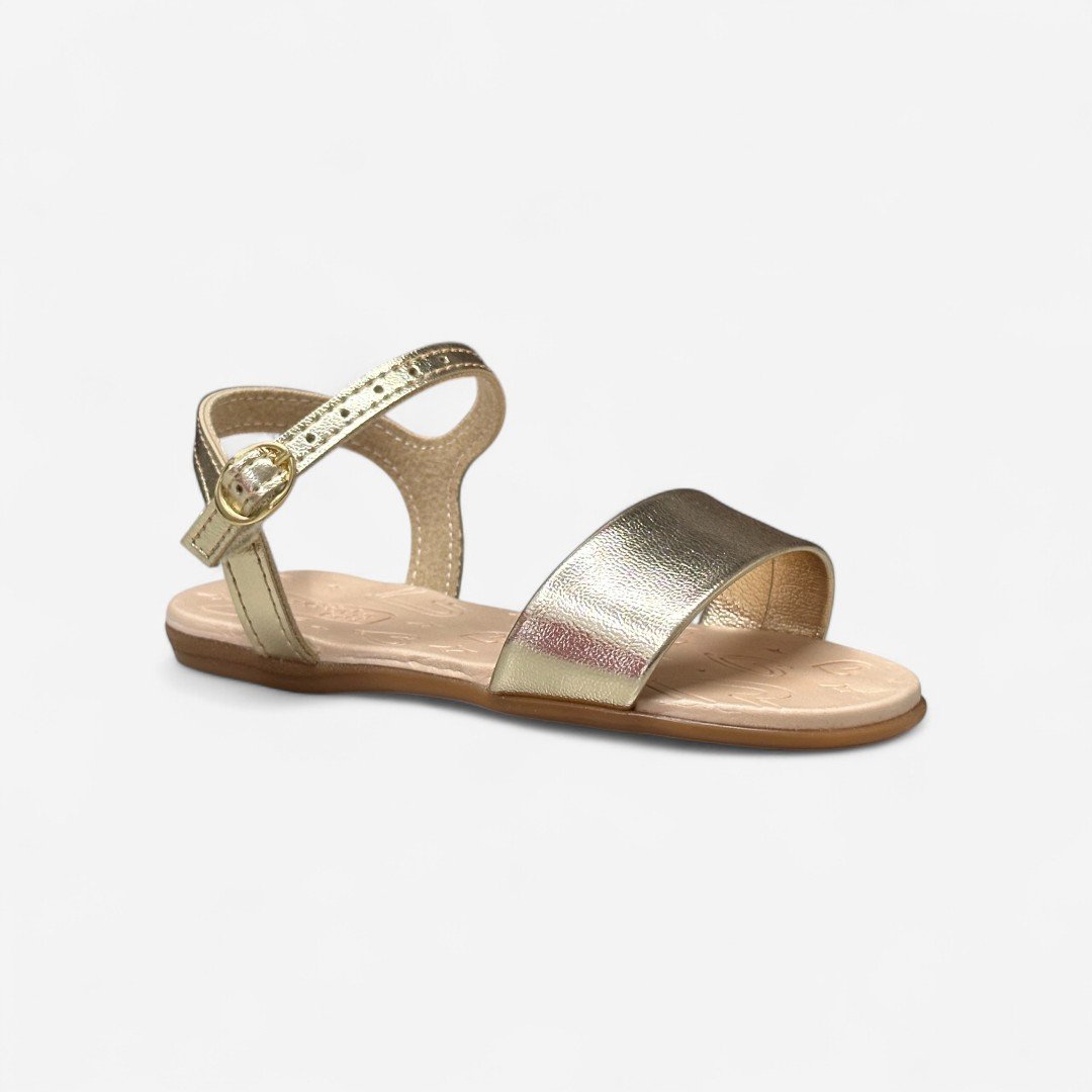 Sandália Molekinha Infantil Metalizada Dourada Dourado 2