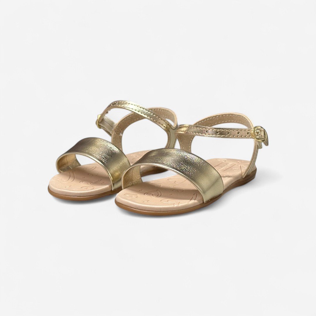 Sandália Molekinha Infantil Metalizada Dourada Dourado 4