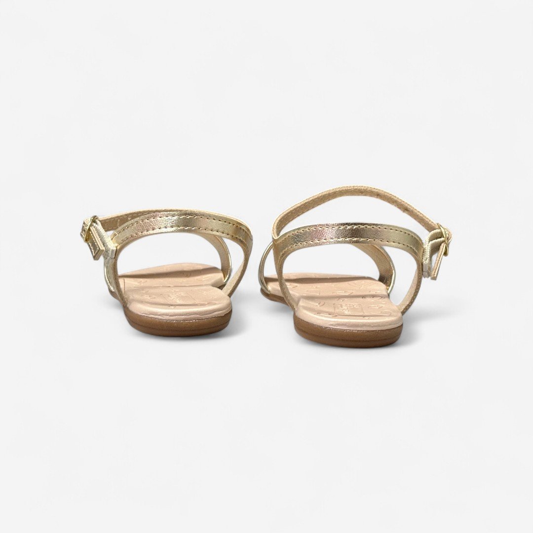 Sandália Molekinha Infantil Metalizada Dourada Dourado 5