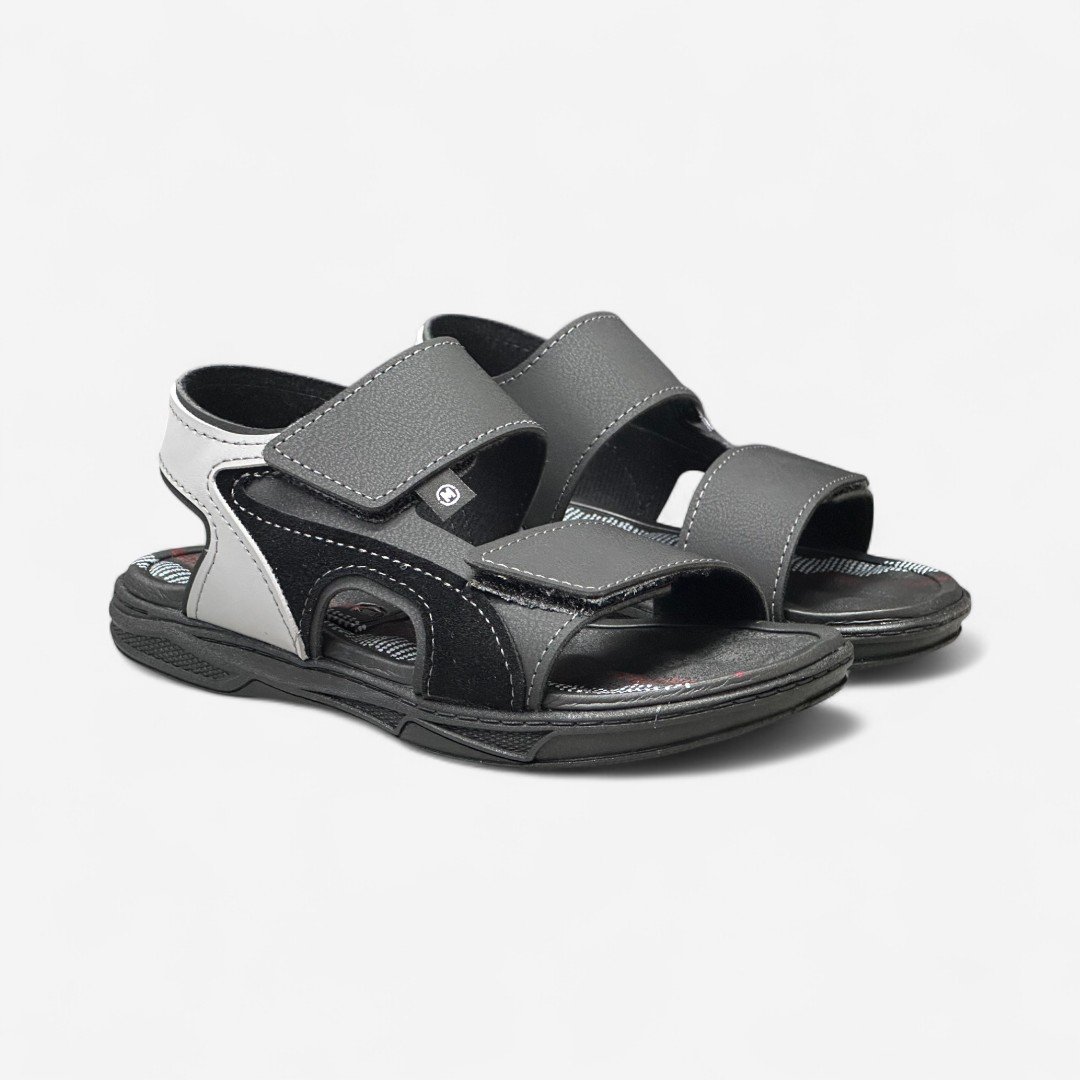 Sandália Papete Molekinho Infantil Preta Preto/Cinza 3