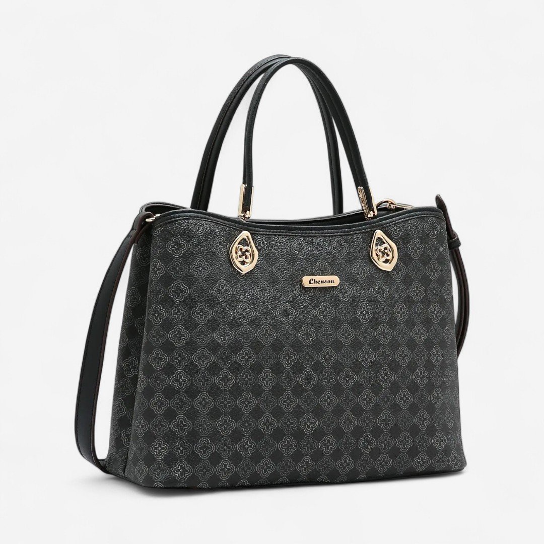 Bolsa Feminina Chenson Elemento Gráfico Preto