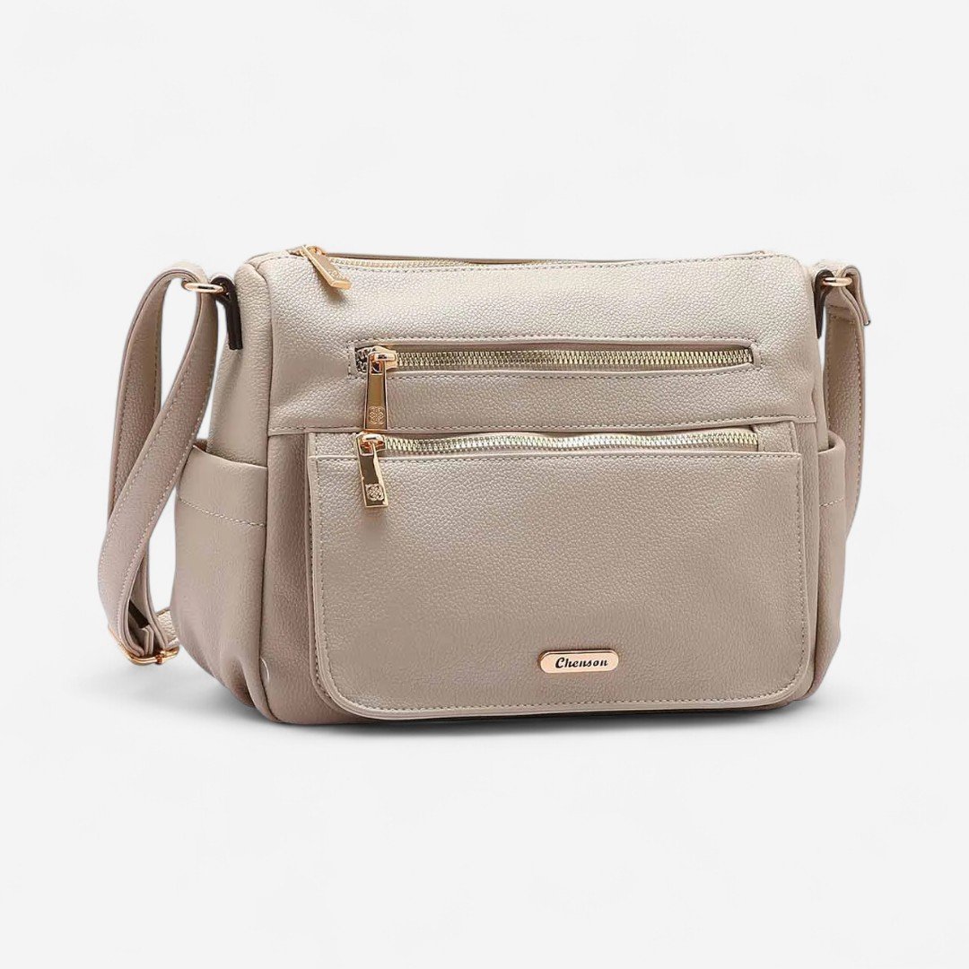 Bolsa Feminina Chenson Original Transversal Bege