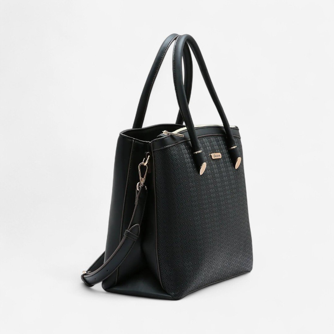 Bolsa Feminina Chenson Mini Tramas Preto Preto 3