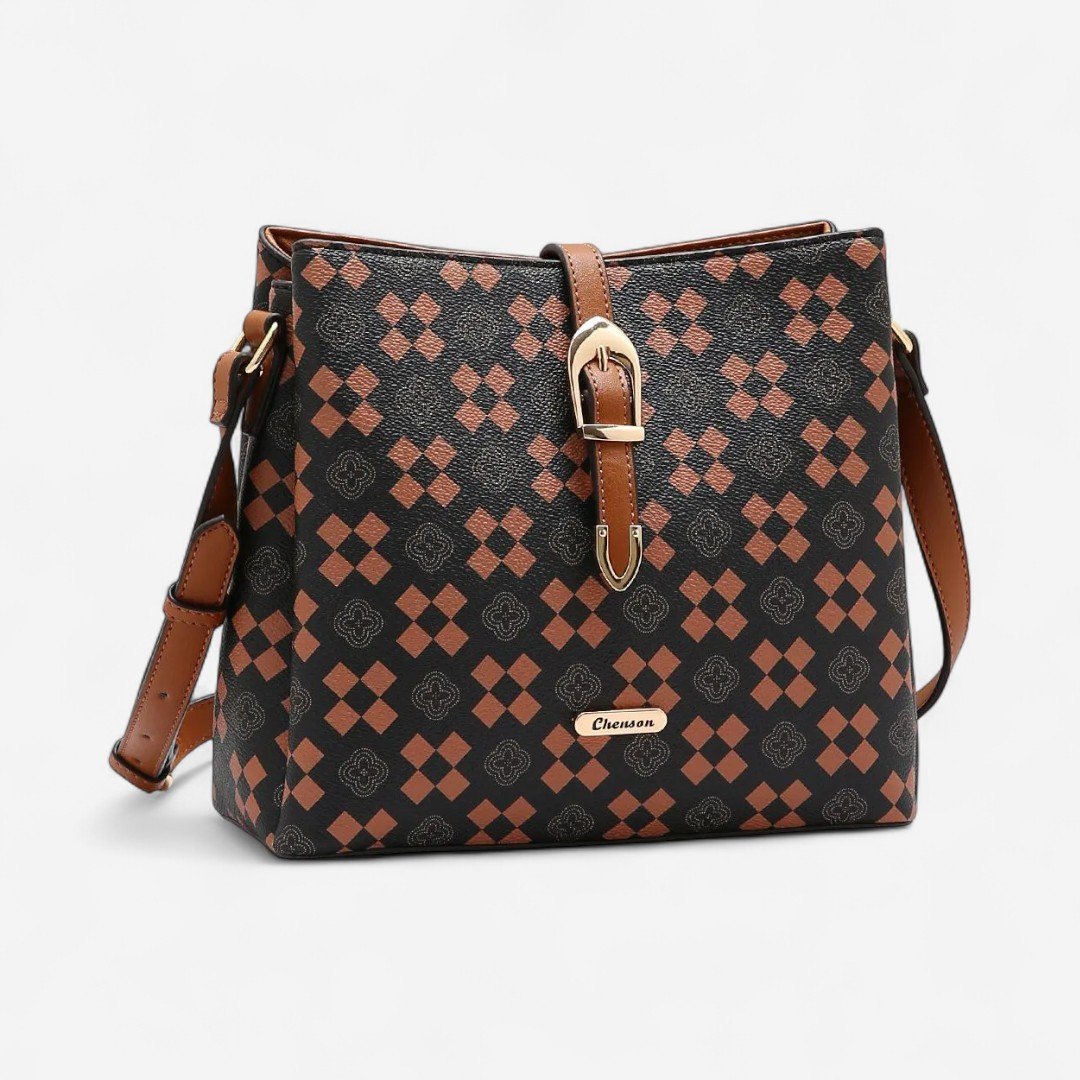 Bolsa Feminina Chenson New Elemento Gráfico Café