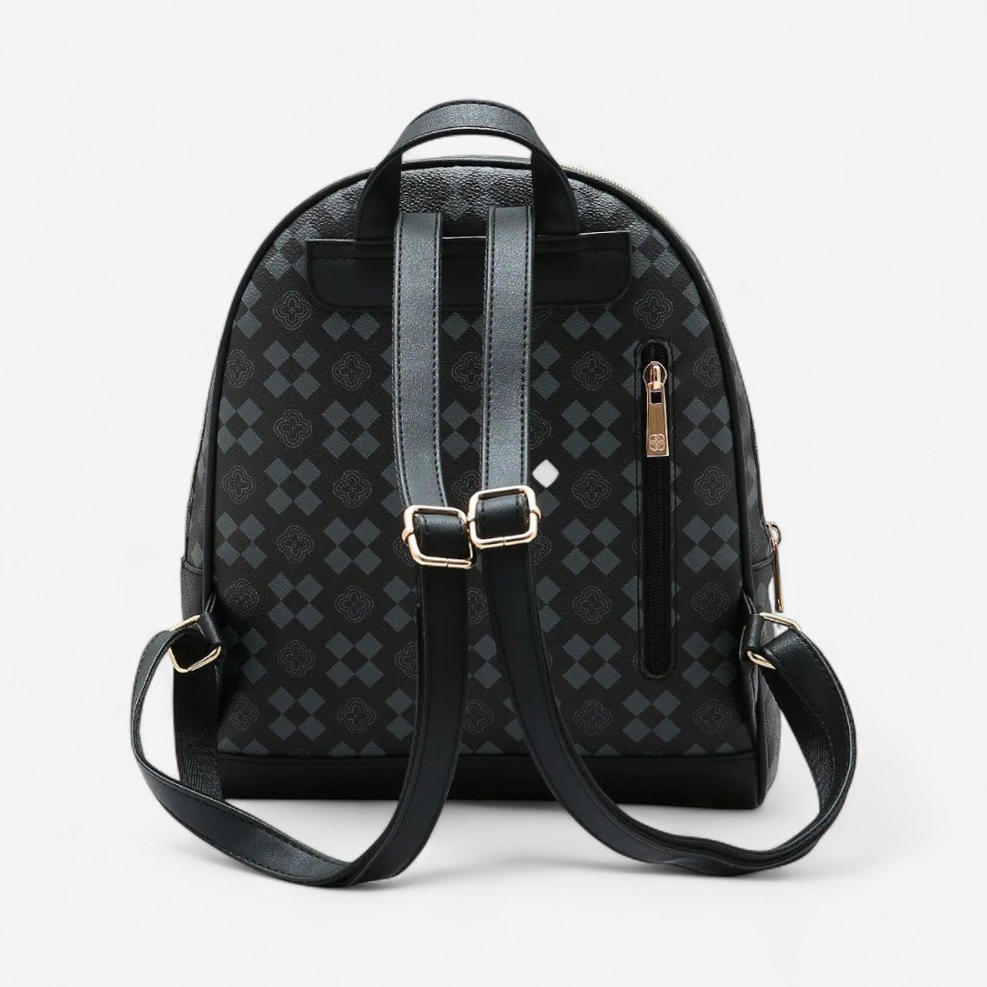 Mochila Feminina Chenson New Elemento Gráfico Preto Preto 2