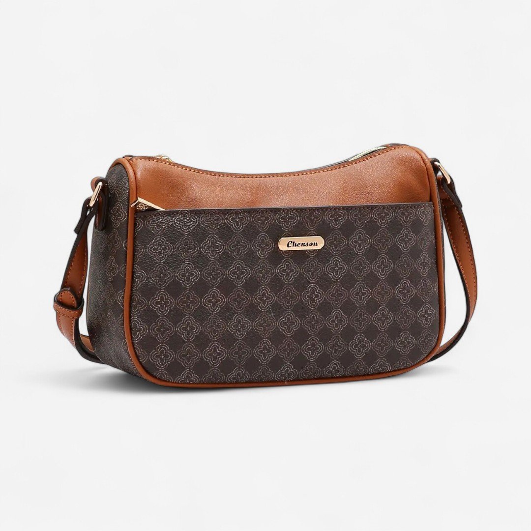 Bolsa Feminina Chenson Elemento Gráfico Café
