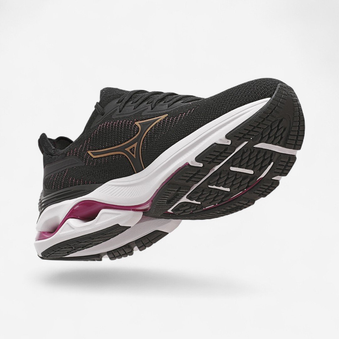Tênis de Corrida Feminino Mizuno Wave Mirai 7 Preto Preto/Bordô 4