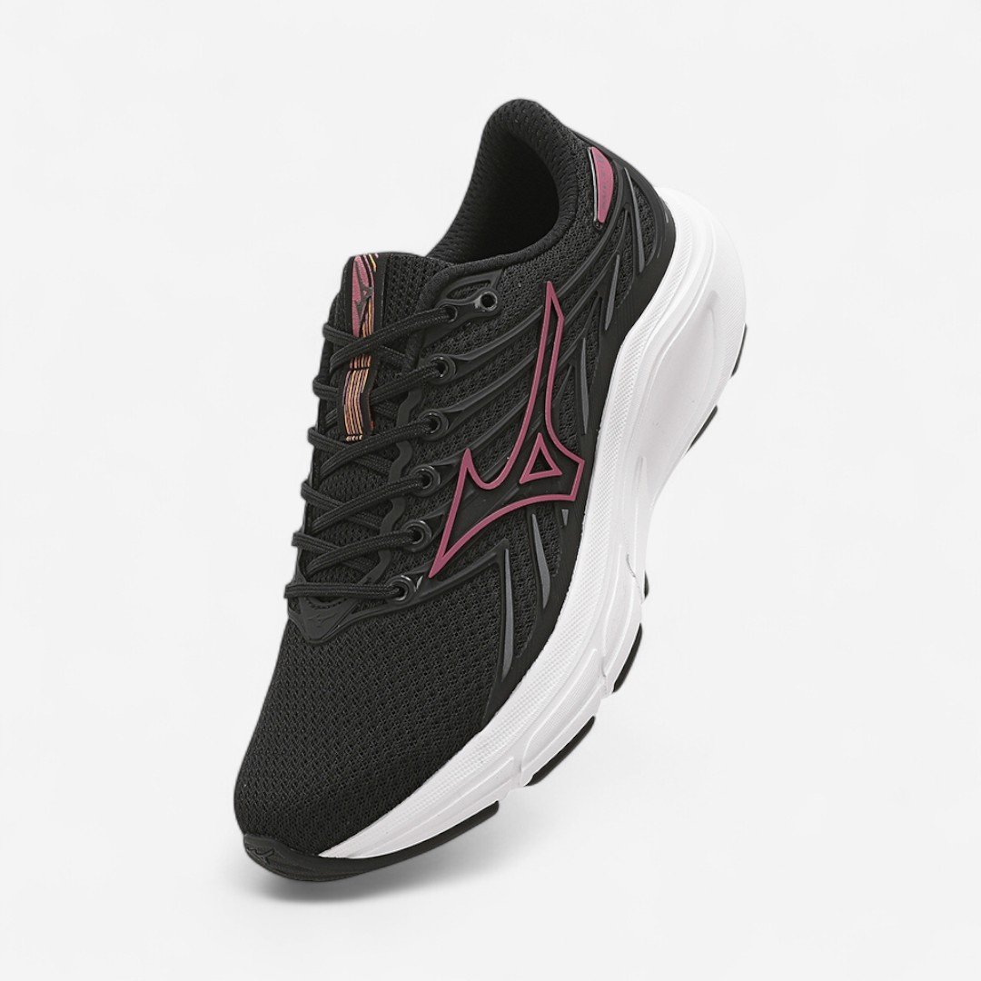 Tênis De Corrida Feminino Mizuno Jet 8 Preto Preto/Roxo 2