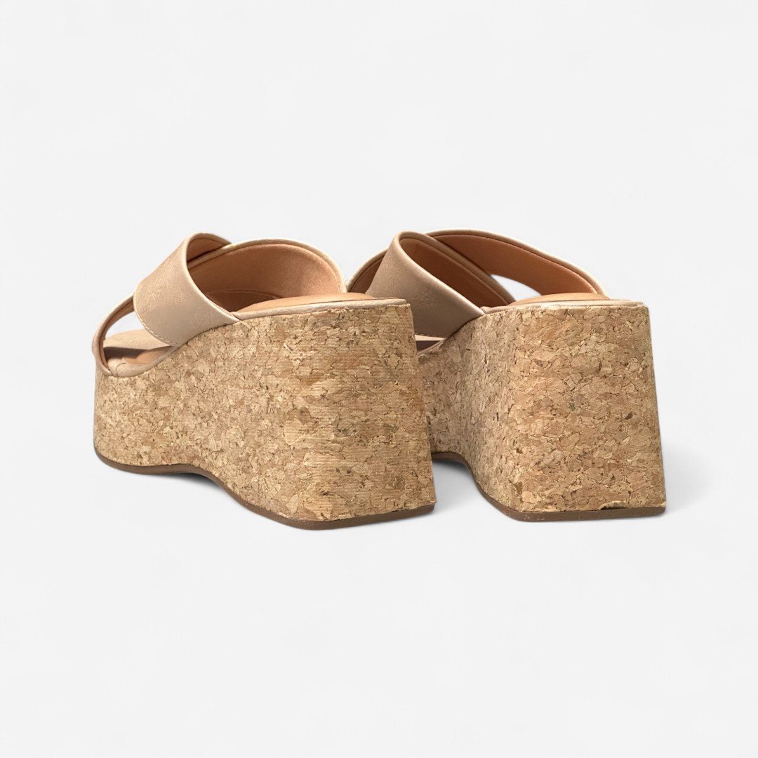 Tamanco Plataforma Vizzano Bege Bege 3