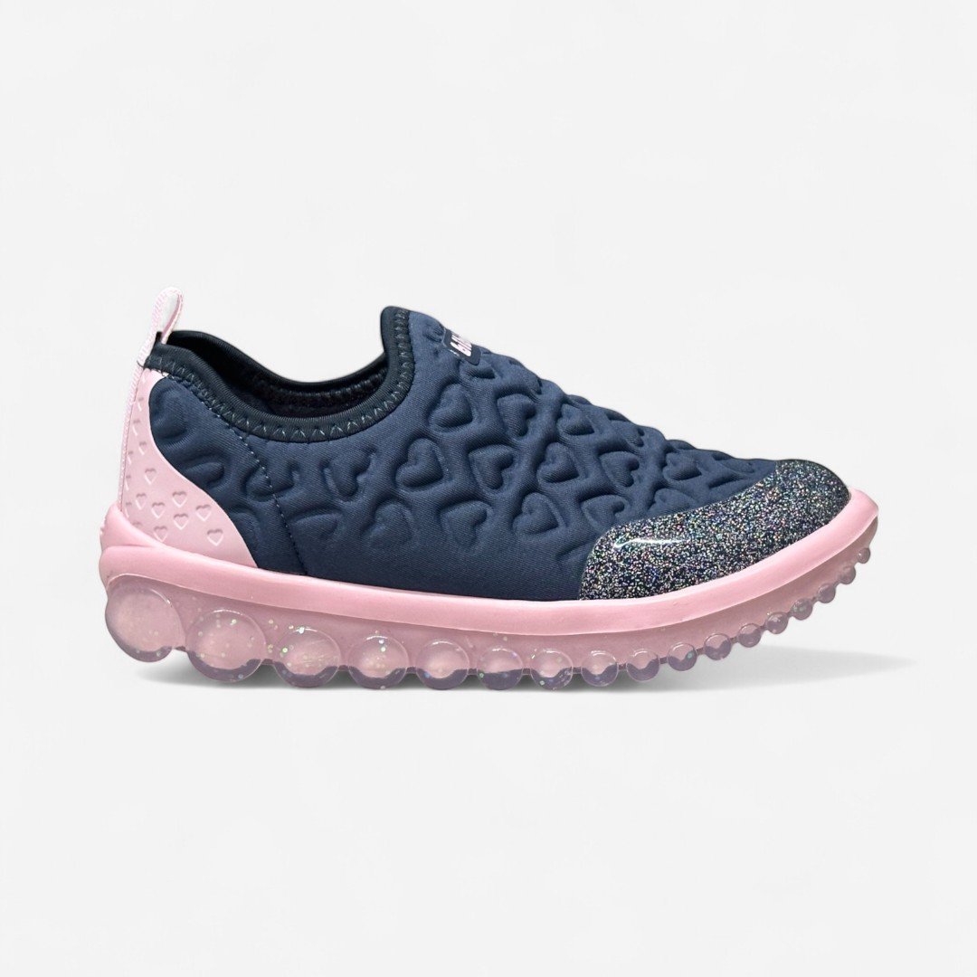 Tênis Infantil Bibi Roller 2.0 Corações Marinho