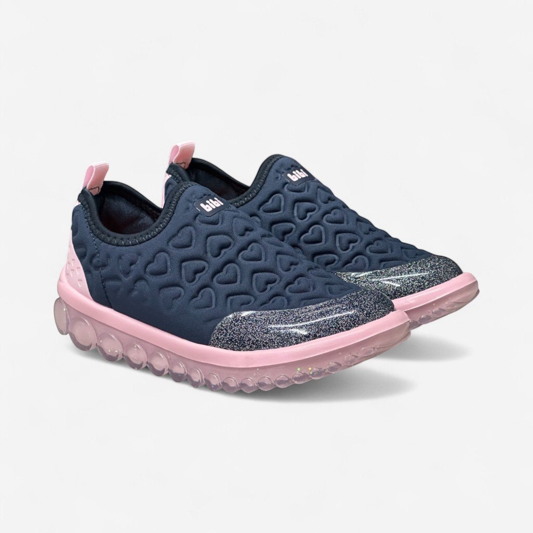 Tênis Infantil Bibi Roller 2.0 Corações Marinho Marinho/Rosa 3