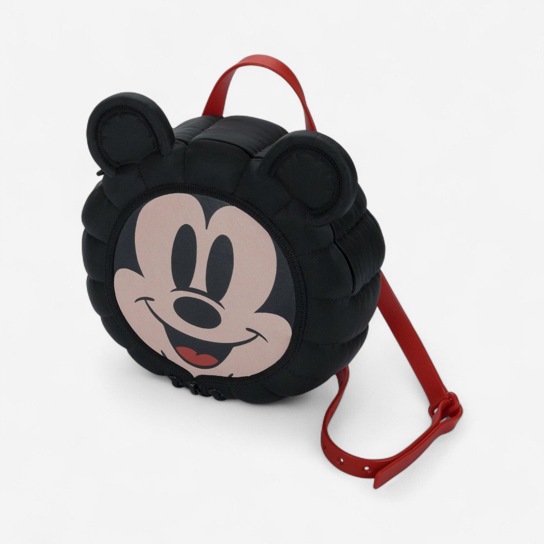 Sandália De Bebê Disney Puff Bag Mickey Preto Preto/Vermelho 3