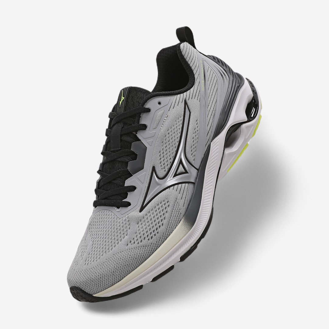 Tênis de Corrida Mizuno Wave Dynasty 7 Cinza Cinza 2