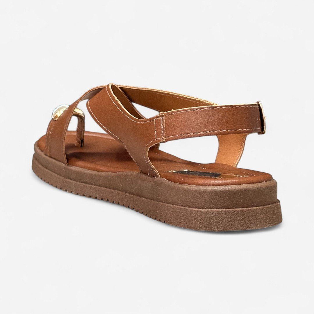 Sandália Papete Mississipi De Dedo Tabaco Tabaco 5