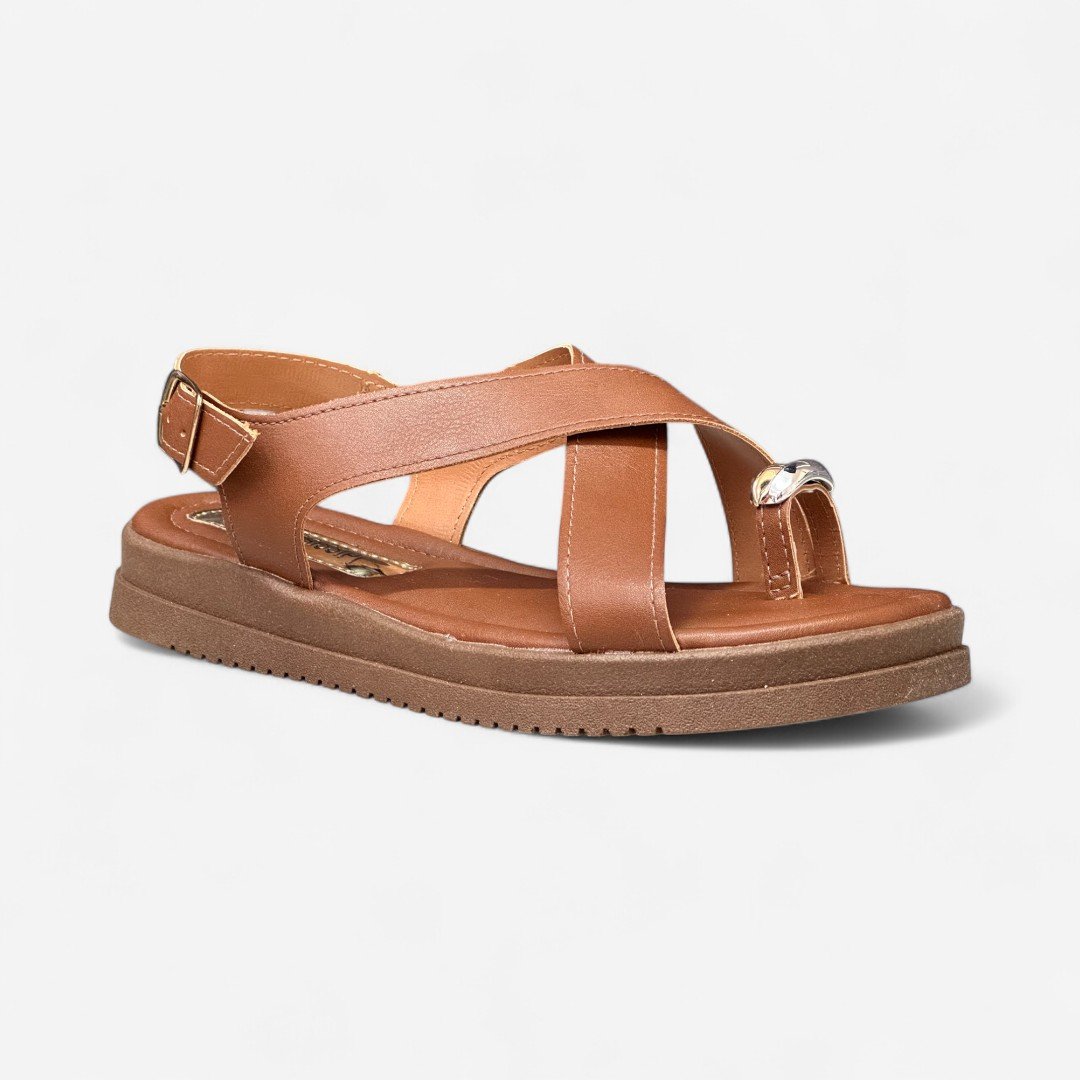 Sandália Papete Mississipi De Dedo Tabaco Tabaco 2