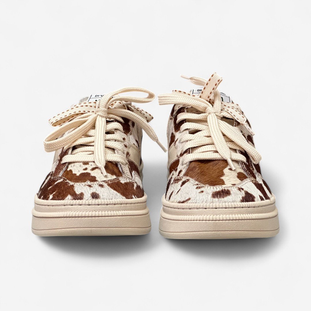 Tênis Di Valentini Casual Em Couro Vaquinha Animal Print 3