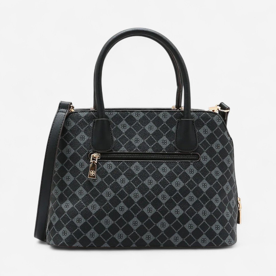 Bolsa Feminina Chenson Monograma Elemento Gráfico Preto Preto 2