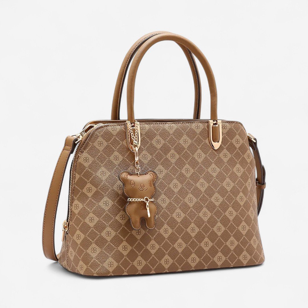 Bolsa Feminina Chenson Monograma Elemento Gráfico Natural