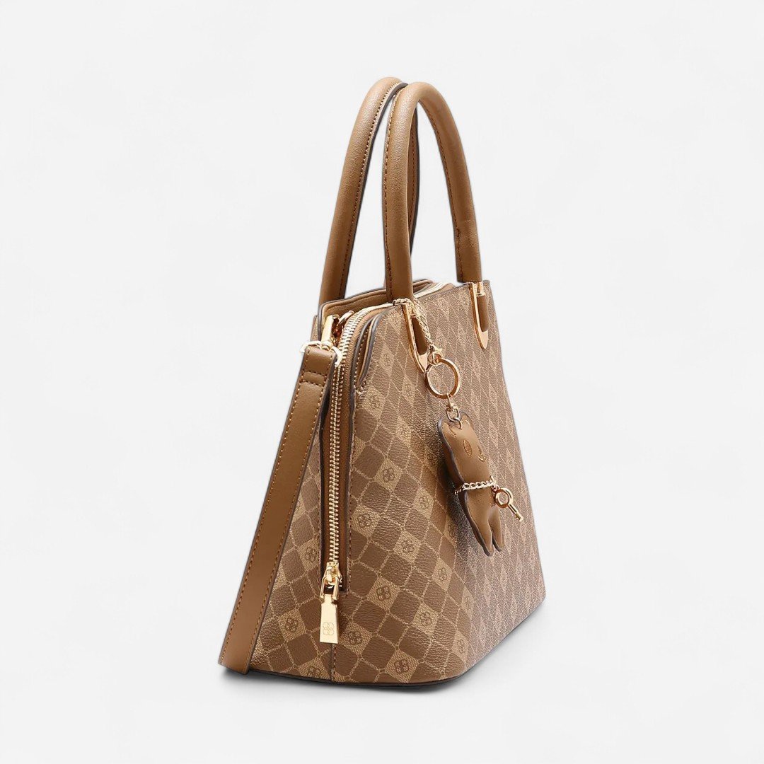 Bolsa Feminina Chenson Monograma Elemento Gráfico Natural Natural 3